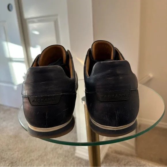 Magnanni 14804 Pueblo Leather Perforated Sneaker in Navy Blue - Picture 4 of 12